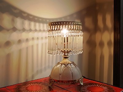 アンティークランプ・照明｜ガラススティック＆ビーズ テーブルランプ 