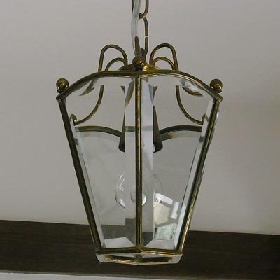 クラシック 6面ガラス真鍮ペンダントランプ｜アンティーク照明・ランプ｜CHELSEA antique＆decoration（チェルシー）