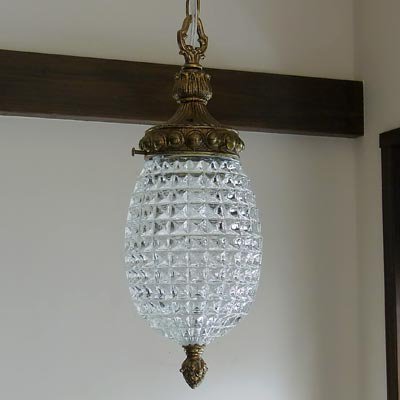 70's カッティングガラス ペンダントランプ｜アンティーク照明・ランプ｜CHELSEA antique＆decoration（チェルシー）