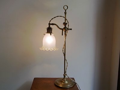 クラシック ガラスシェード真鍮テーブルランプ｜アンティーク照明・ランプ｜CHELSEA antique＆decoration（チェルシー）