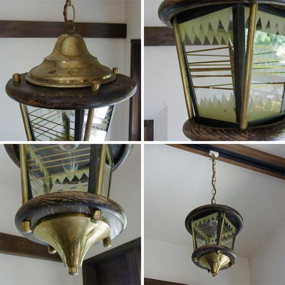 木製＆真鍮 ランタン型ペンダントランプ｜アンティーク照明・ランプ｜CHELSEA antique＆decoration（チェルシー）