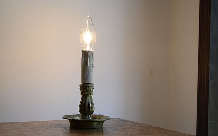 キャンドル型 真鍮テーブルランプ｜アンティーク照明・ランプ｜CHELSEA antique＆decoration（チェルシー）