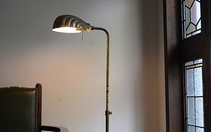 ヴィンテージ シェル型シェード フロアライト｜アンティーク照明・ランプ｜CHELSEA antique＆decoration（チェルシー）