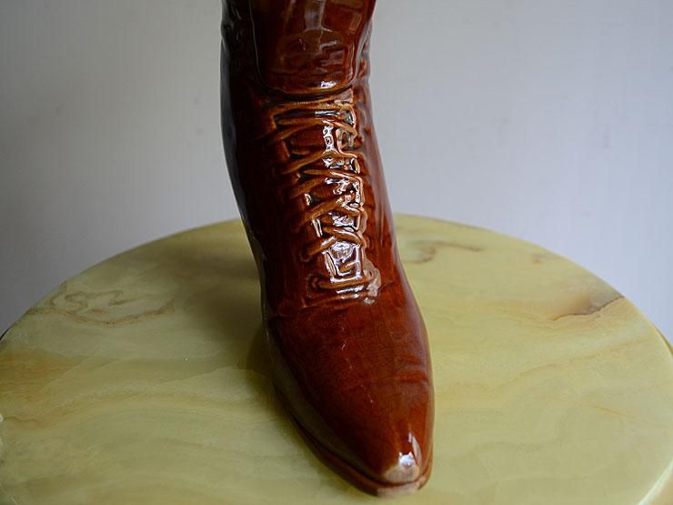 ブーツデザインフラワーベースビンテージ