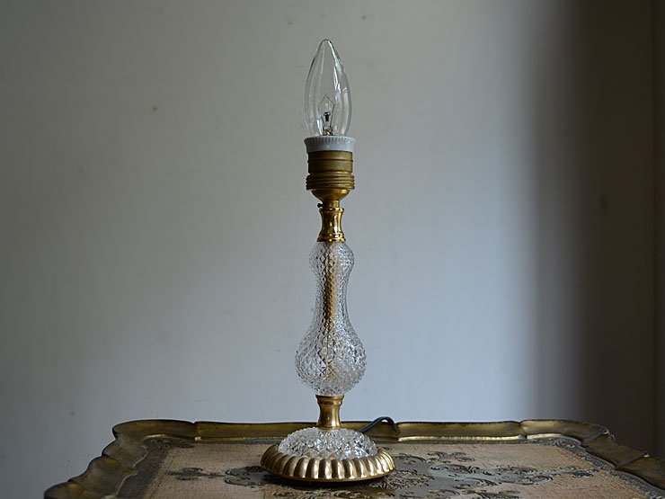 ヴィンテージ カッティングガラス スタンドランプ B｜アンティーク照明・ランプ｜CHELSEA antique＆decoration（チェルシー）