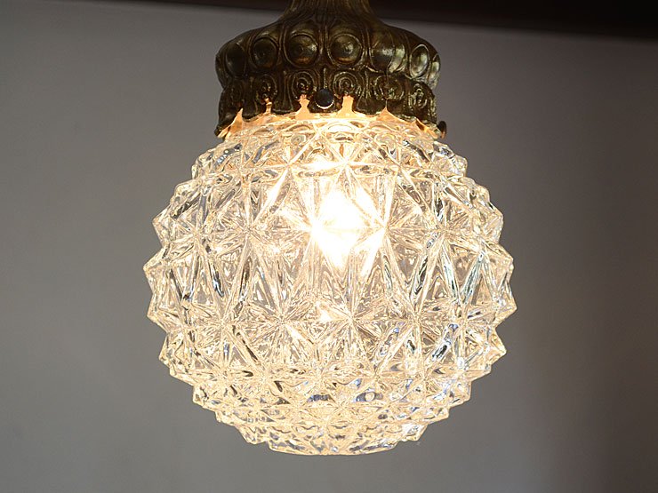 カッティングガラス ヴィンテージペンダントランプ｜アンティーク照明・ランプ｜CHELSEA antique＆decoration（チェルシー）