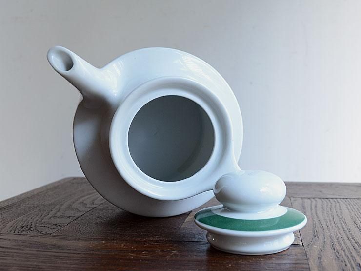 1920&#39;s ドイツ製スワンポット　アンティーク ヴィンテージ 蓋付き陶器 ポット (H18.5cm) ｜アンティーク雑貨