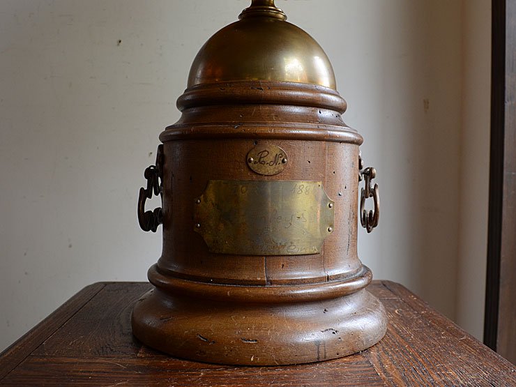 シェード付 ヴィンテージ木製＆真鍮フロアランプ（H70cm）｜アンティーク照明・ランプ｜CHELSEA antique＆decoration