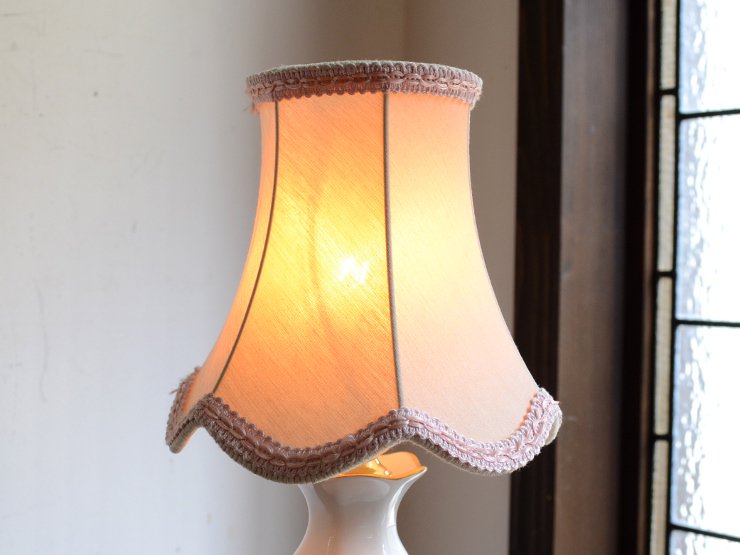 フランス Limoges 陶器テーブルランプ（H34cm）｜アンティーク照明 