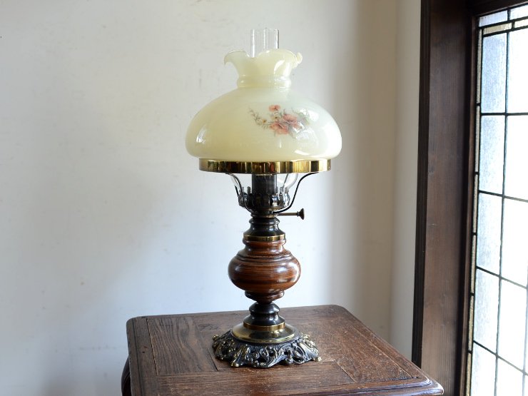 ミルクガラス オイルランプ型 テーブルランプ（H50cm 