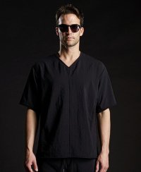 《wjk》switching pullover shirt H/S（4475pe02/black）
