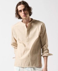 《wjk》sleeping shirt / uneven yarn cotton)（4886co23/natural）2023A/W