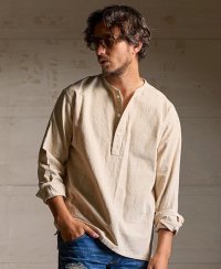 wjksleeping shirt / uneven yarn cotton4886co23/natural