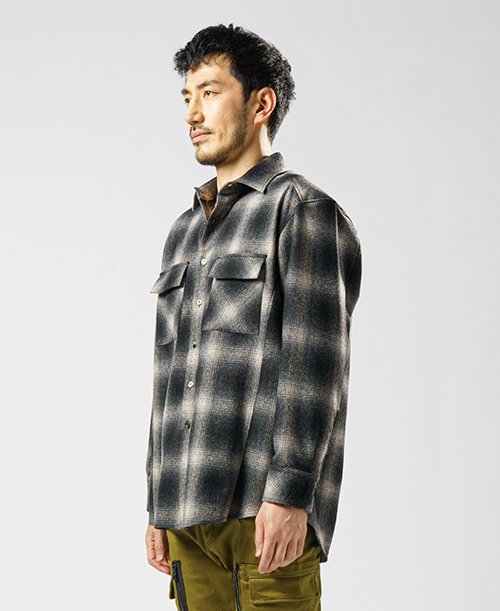 wjk》check oversize CPO（4882wo01/black）2023A/W - OVUM+Online