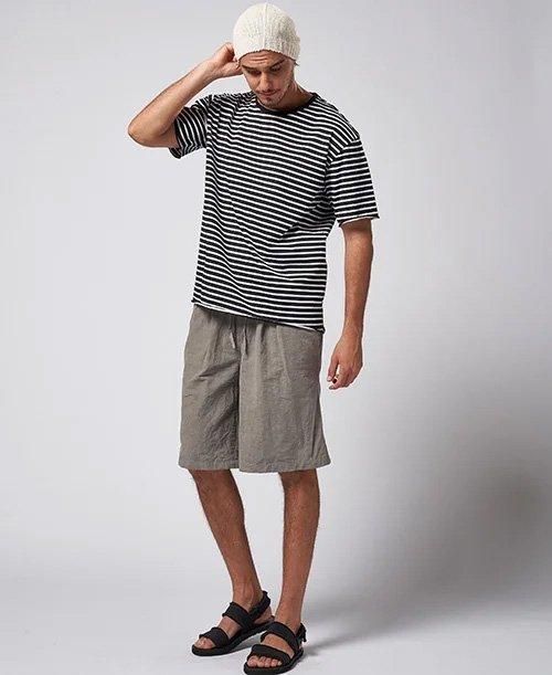 《wjk》wide cut-off border S/S（7985cj54/black）2024S/S, - OVUM+Online Store |  アパレル・アウトドアブランド正規取扱通販サイト