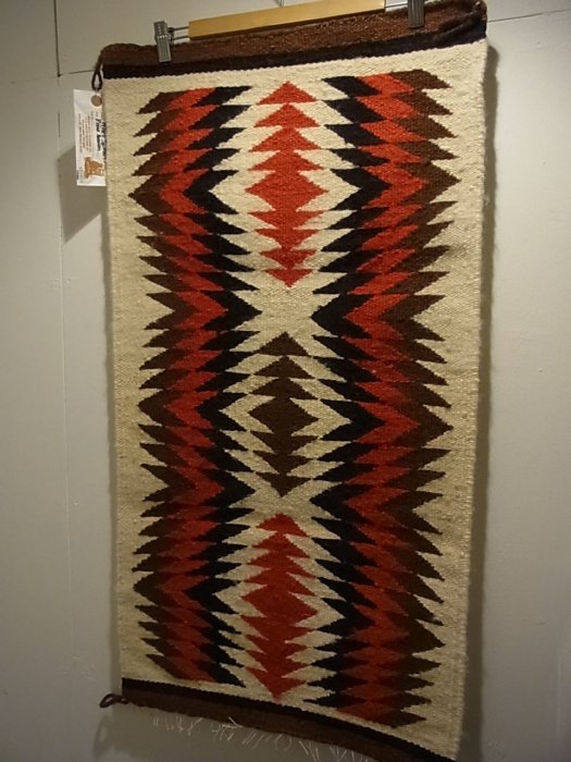 ナバホ族伝統工芸NAVAJO Rug・ナバホチェロ（羊毛の織物） 160A49