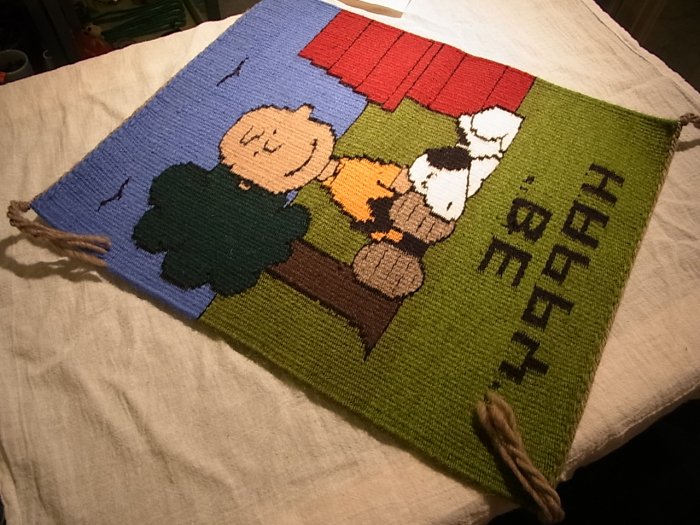 ナバホ族伝統工芸NAVAJO Rug・ナバホラグ・チェロ（羊毛の織物）【Snoopy/スヌーピー＆チャーリーブラウン！？】　18MY61 -  Little Cloud - リトルクラウド 渋谷区恵比寿・代官山のインディアンジュエリー専門店