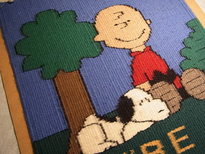 ナバホ族伝統工芸NAVAJO Rug・ナバホラグ・チェロ（羊毛の織物）【Snoopy/スヌーピー＆チャーリーブラウン！？】　18MY62 -  Little Cloud - リトルクラウド 渋谷区恵比寿・代官山のインディアンジュエリー専門店