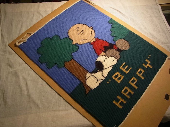 ナバホ族伝統工芸NAVAJO Rug・ナバホラグ・チェロ（羊毛の織物）【Snoopy/スヌーピー＆チャーリーブラウン！？】　18MY62 -  Little Cloud - リトルクラウド 渋谷区恵比寿・代官山のインディアンジュエリー専門店