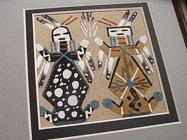 Navajo Sandpainting/ナバホ族伝統工芸サンドペイント＜ファザースカイ