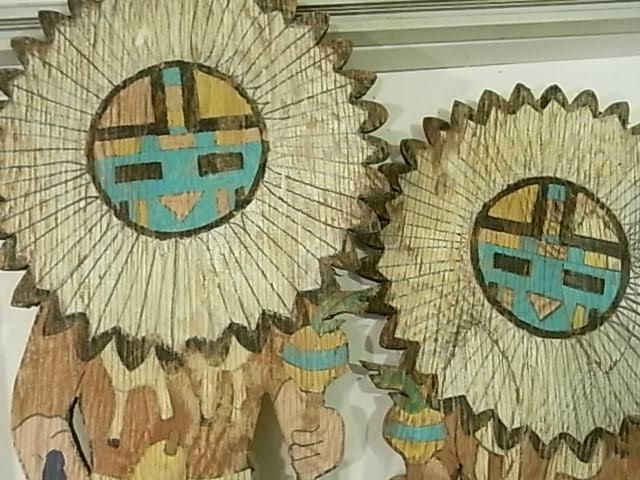 1960-70sビンテージ・HOPI KACHINAS Wood painting/ホピ族カチナ