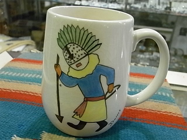 1960-70sビンテージ・HOPI KACHINAS /ホピ族カチナ マグカップ 20MY03