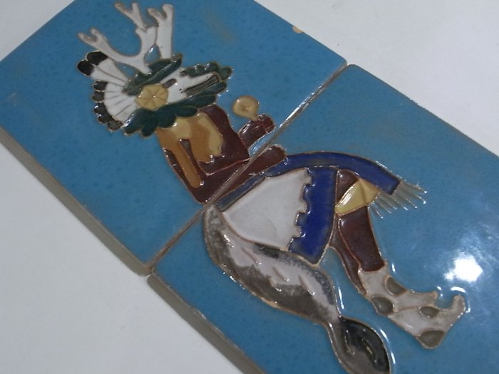 1950-70sUSAビンテージ＜HOPI KACHINAS /ホピ族カチナダンス・ディアダンサー＞INDIAN-TILE/タイル　20o13　 -  Little Cloud - リトルクラウド 渋谷区恵比寿・代官山のインディアンジュエリー専門店