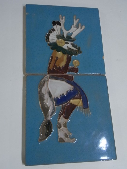 1950-70sUSAビンテージ＜HOPI KACHINAS /ホピ族カチナダンス・ディアダンサー＞INDIAN-TILE/タイル　20o13　 -  Little Cloud - リトルクラウド 渋谷区恵比寿・代官山のインディアンジュエリー専門店