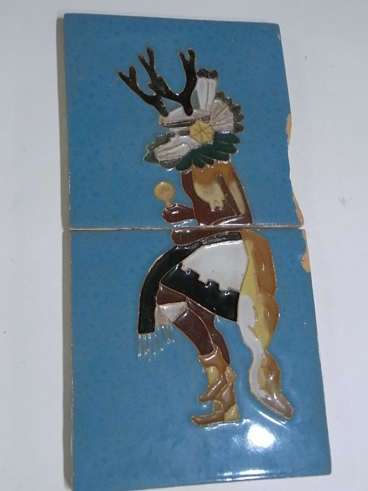 1950-70sUSAビンテージ＜HOPI KACHINAS /ホピ族カチナダンス・ディアダンサー＞INDIAN-TILE/タイル　20o14　 -  Little Cloud - リトルクラウド 渋谷区恵比寿・代官山のインディアンジュエリー専門店