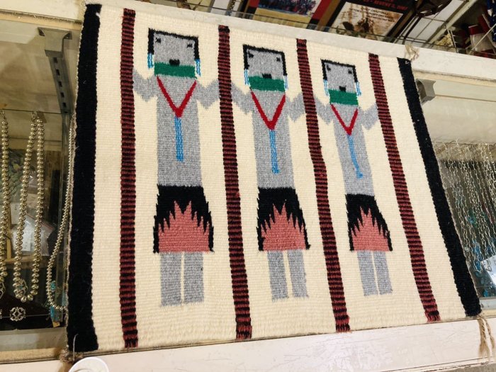 ナバホ族伝統工芸NAVAJO Rug・ナバホラグ・チェロ（羊毛の織物）【YEI