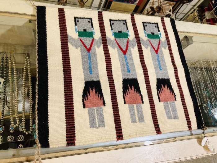 ナバホ族伝統工芸NAVAJO Rug・ナバホラグ・チェロ（羊毛の織物）【YEI/ナバホの精霊イエイ】 1930-50sUSAビンテージ＜FRED  HARVEY/フレッドハーベイ＞ 22MY01 - Little Cloud - リトルクラウド 渋谷区恵比寿・代官山のインディアンジュエリー専門店