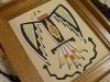 1960-70sビンテージ・Navajo Sandpainting/ナバホ族伝統工芸サンドペイント　＜Thunder Bird/サンダーバード＞デザイン　22N33