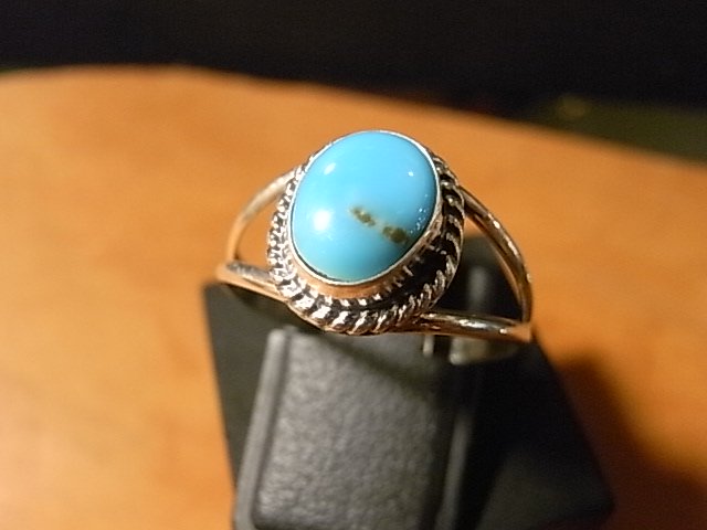 ナバホ族 Jan Mariano 【Kingman Turquoise/キングマンターコイズ】　リング・19号　23A17 - Little  Cloud - リトルクラウド 渋谷区恵比寿・代官山のインディアンジュエリー専門店