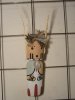 ＜HOPI　KACHINAS＞ホピ族伝統工芸カチナドール・精霊の木彫人形　Susopa (Cricket）/スーシパ（クリケット）コオロギ　23D87