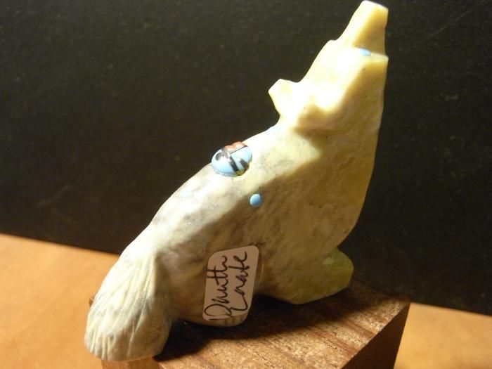 Zuni Fetishes】ズニ族ハンドメイド石彫フェティッシュ＜Coyote