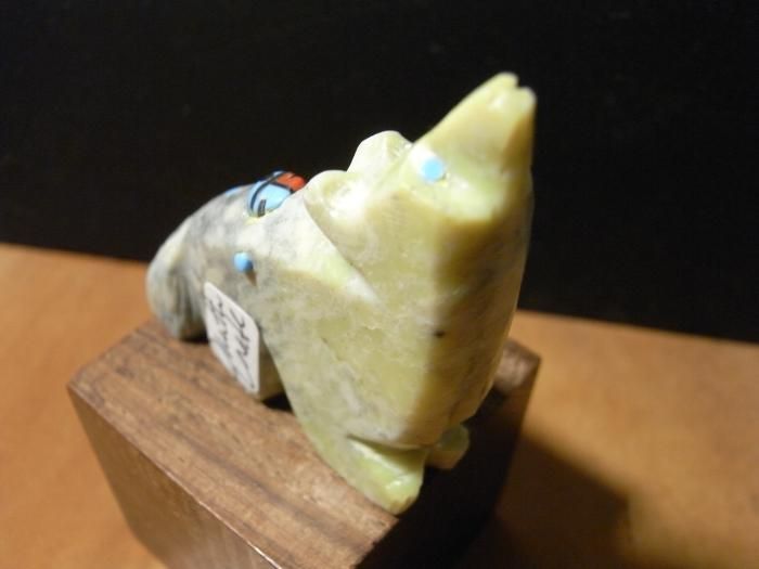 【難あり】ズニ族 コヨーテ アニマル フェティッシュ お守り 置物vintage 難あり】ズニ族 コヨーテ アニマル フェティッシュ お守り 置物