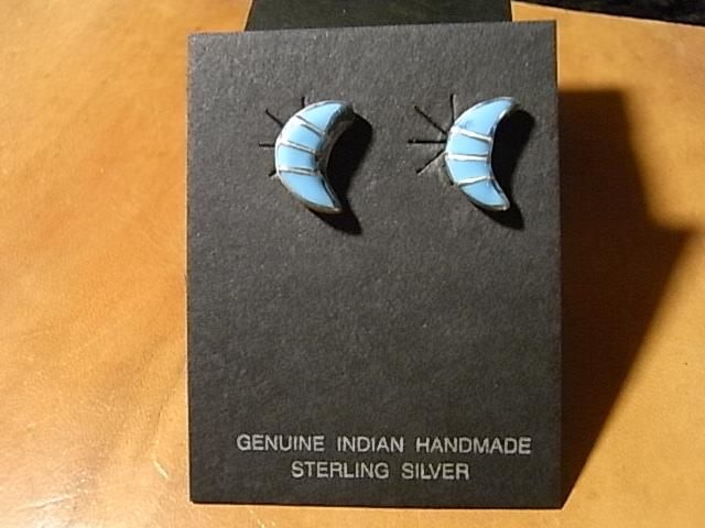 ズニ族インレイジュエリー＜crescent moon/三日月☽Turquoise