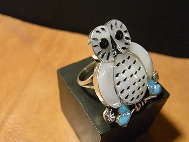 ズニ族【Reginda Kallestewa】＜OWL・フクロウ（梟）＞インレイ