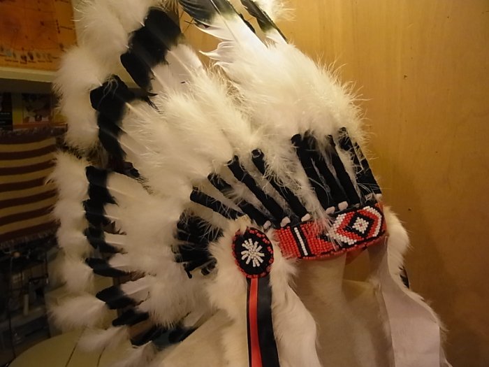 ナバホ族ウォーボンネット＜WAR BONNET＞インディアンの羽根飾り⑤
