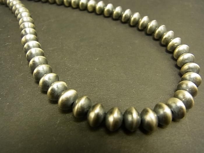 シルバー925 ナバホ パール シームビーズ / ナバホ族 ハンドメイド ナバホパール ビーズ シルバー925 インディアンジュエリー