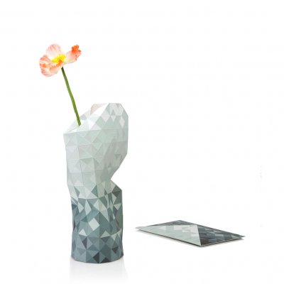 Paper Vase Cover Gray Gradient