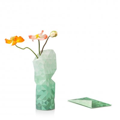 Paper Vase Cover Green Gradient