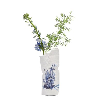 Paper Vase Cover Small Delft Blue