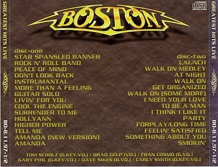 初回限定】 2CD！Boston / ボストン / Greatest Hits Live 洋楽