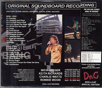 ROLLING STONES - BANG IN SAITAMA (2CD - Hard Rock/Heavy Metal CD/DVD専門店  Rock Collectors CD!!