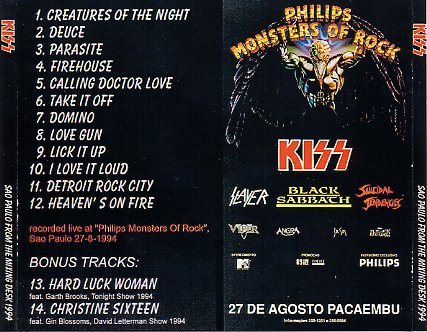 KISS - SAO PAULO FROM THE MIXING DESK 1994 (1CDR) - Hard Rock 