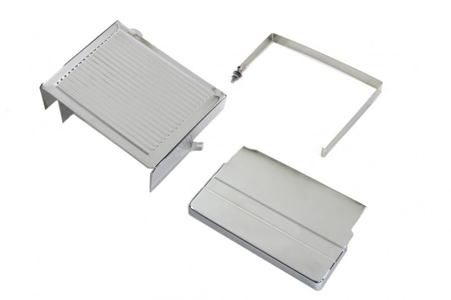 ハーレー　ショベル　バッテリーカバー バッテリー カバー 3点 キット 1965-1984 FL FLH - KMFモーター