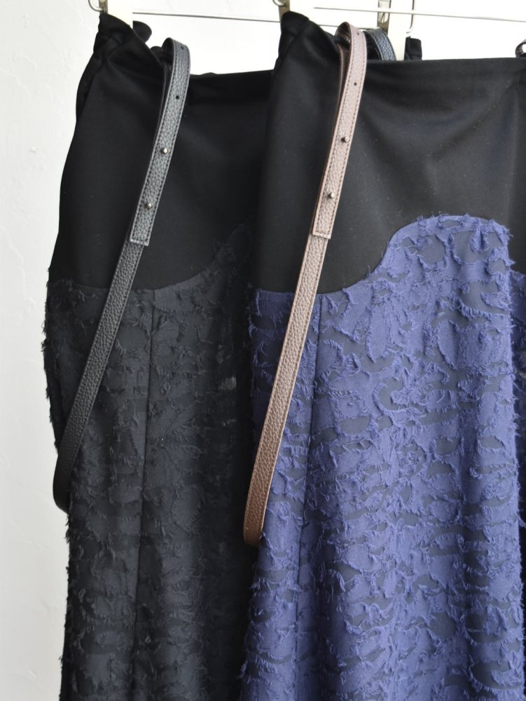 cut Jacquard skirt with suspender| NAVY.WO ネイビーウォ公式