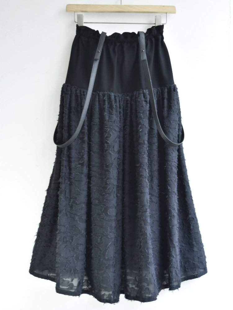 cut Jacquard skirt with suspender| NAVY.WO ネイビーウォ公式