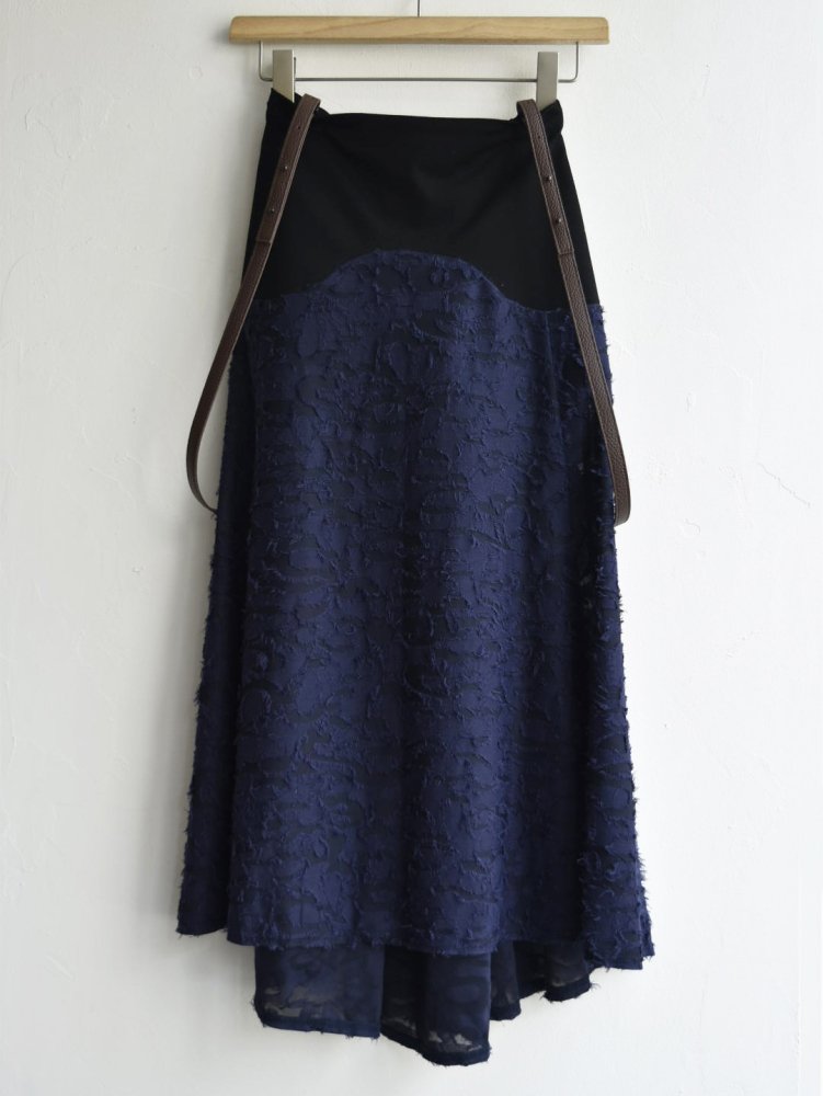 cut Jacquard skirt with suspender| NAVY.WO ネイビーウォ公式